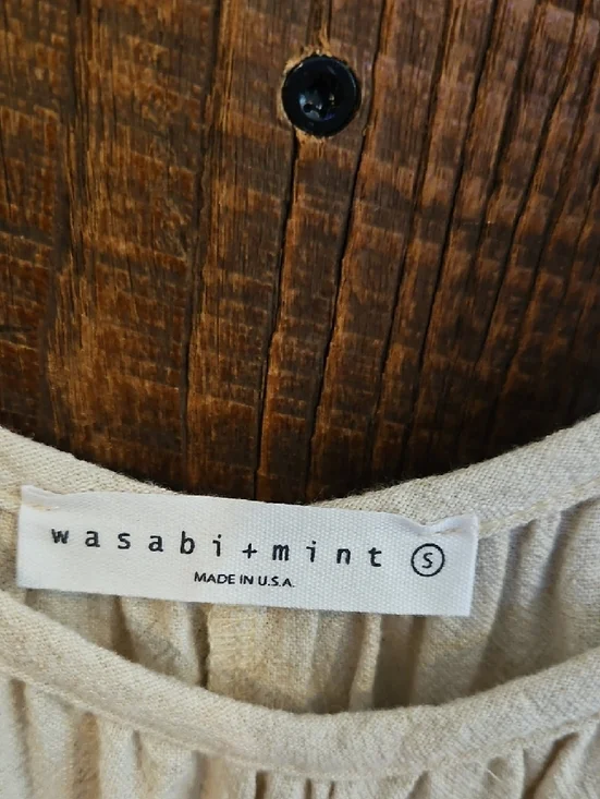 386 Cream Lightweight Spaghetti Strap Jumpsuit with Drawstring Hems - Picture 2 of 9